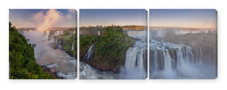 Obraz Tryptyk The amazing Iguazu falls,