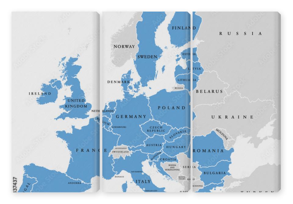 Obraz Tryptyk European Union countries.