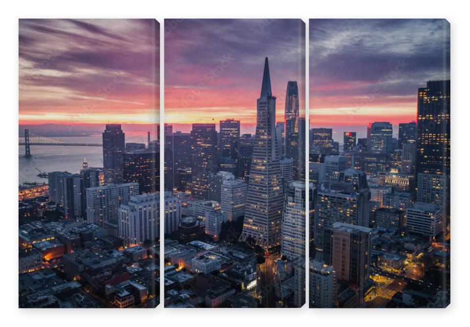 Obraz Tryptyk San Francisco Skyline at