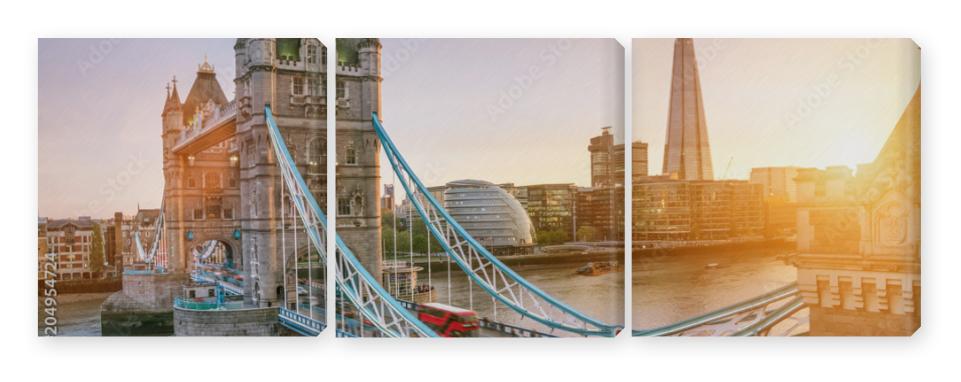 Obraz Tryptyk The london Tower bridge at