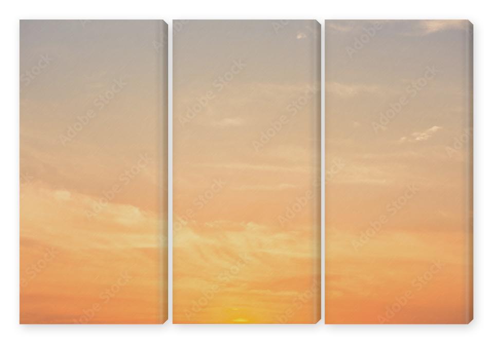 Obraz Tryptyk Panoramic sunset sky