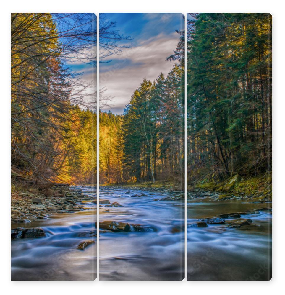 Obraz Tryptyk Bieszczady National Park 