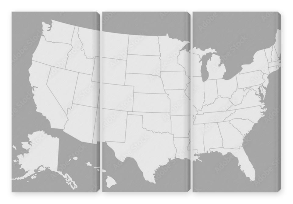 Obraz Tryptyk United States of America blank