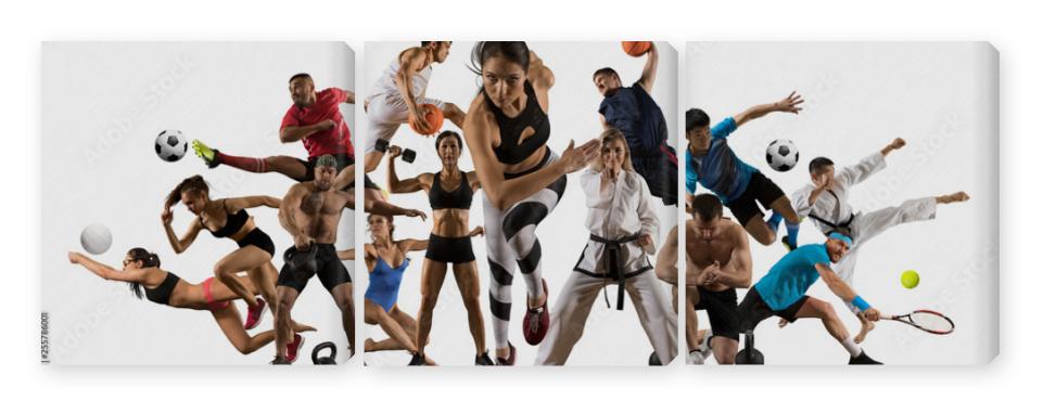 Obraz Tryptyk Huge multi sports collage