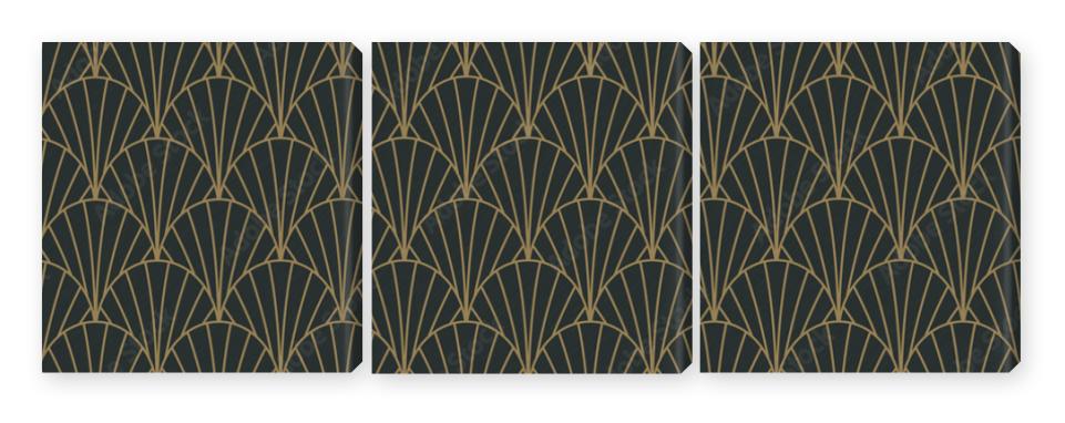 Obraz Tryptyk Art Deco Seamless Pattern -