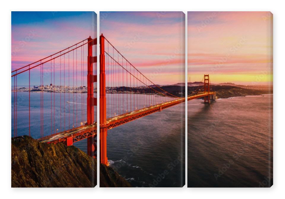 Obraz Tryptyk The Golden Gate Bridge at