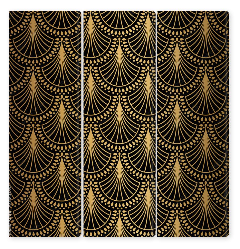 Obraz Tryptyk Art Deco Pattern. Seamless