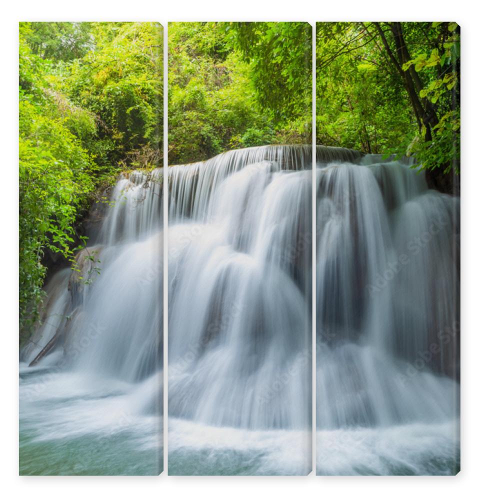 Obraz Tryptyk Wonderful  tiers of waterfall