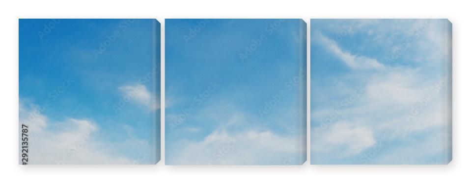 Obraz Tryptyk landscapes blue sky with white