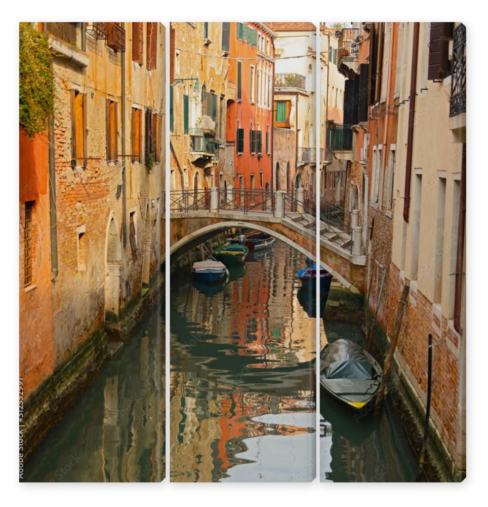 Obraz Tryptyk Venice in Italy, bridge and