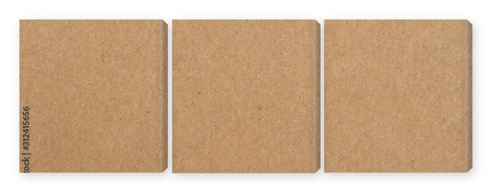 Obraz Tryptyk brown cardboard texture