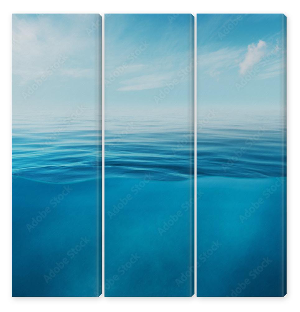 Obraz Tryptyk Blue sea or ocean water