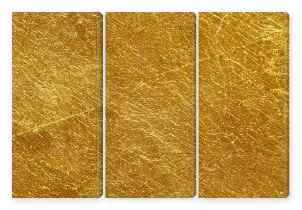 Obraz Tryptyk gold texture used as