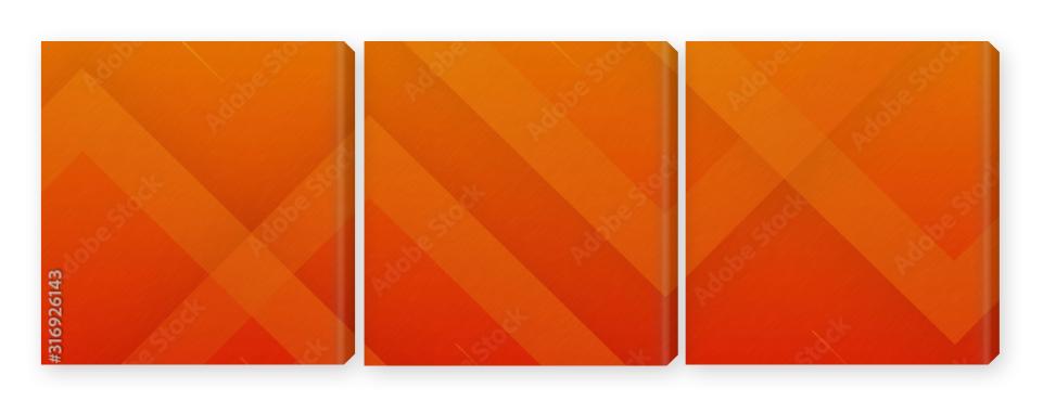 Obraz Tryptyk Abstract minimal orange