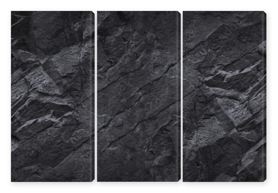 Obraz Tryptyk Black stone background. Dark