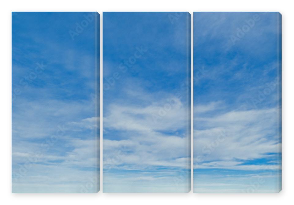 Obraz Tryptyk Blue sky background with