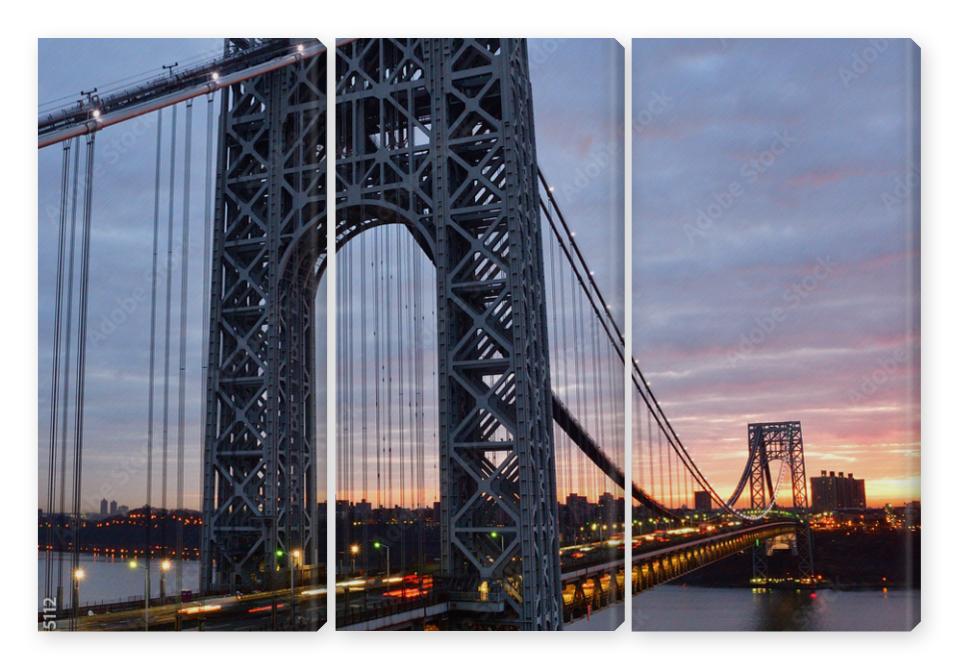 Obraz Tryptyk George Washington Bridge at