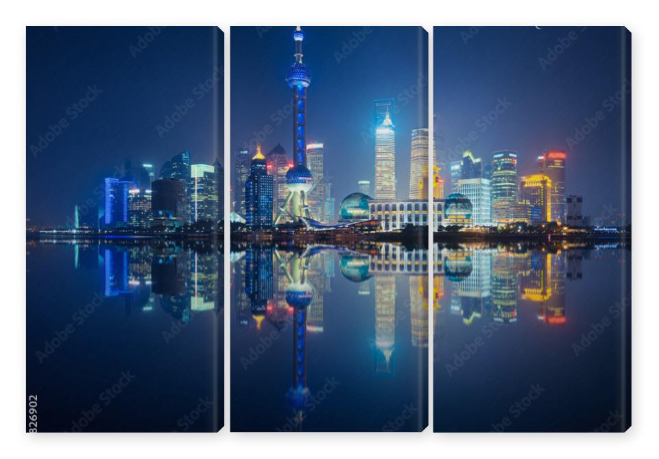 Obraz Tryptyk Shanghai skyline