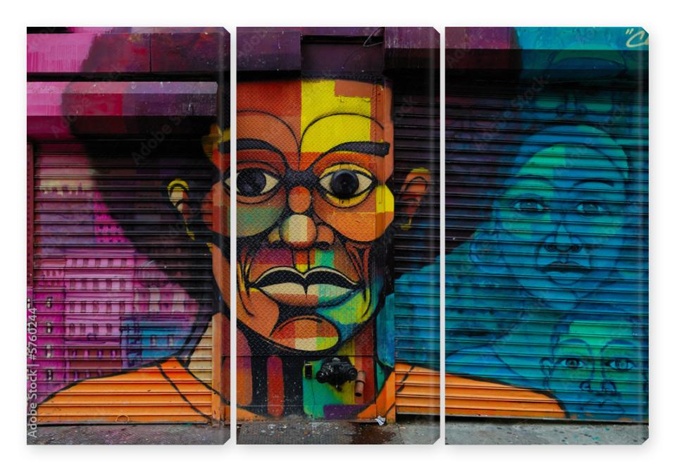 Obraz Tryptyk Harlem Graffiti