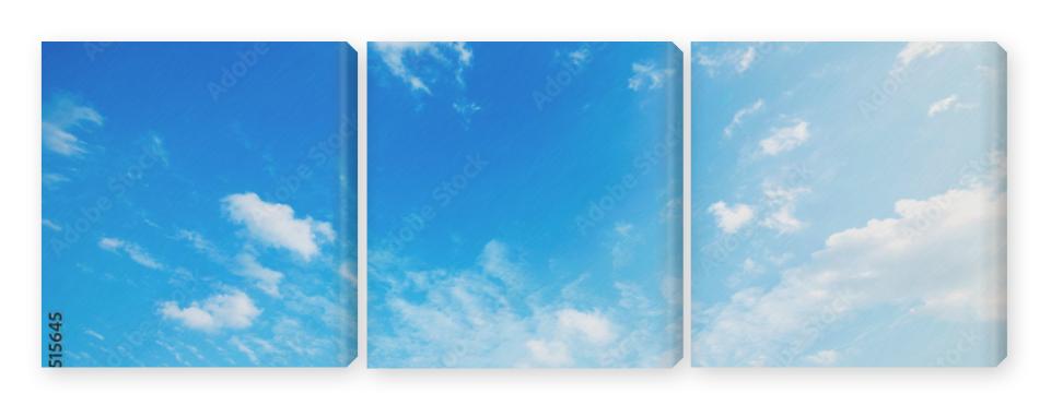 Obraz Tryptyk niebieskie niebo