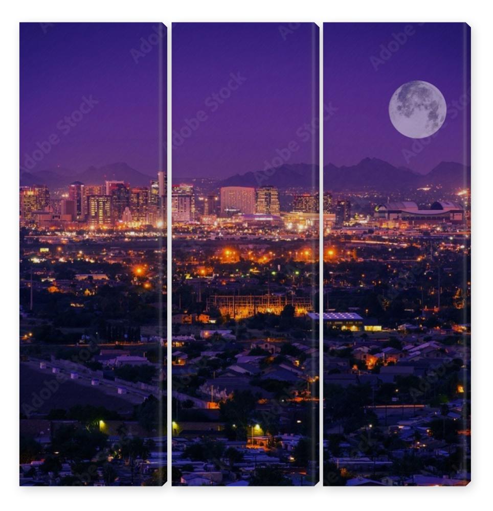 Obraz Tryptyk Phoenix Arizona Skyline