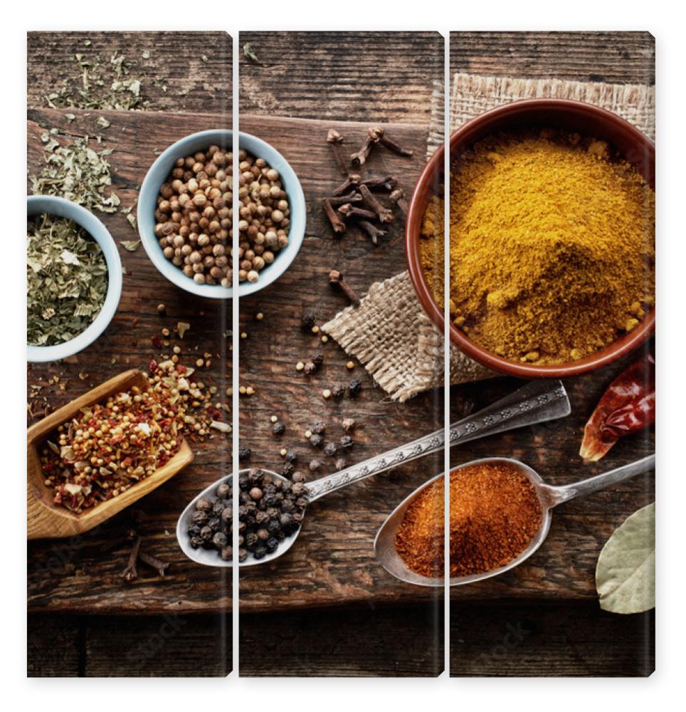 Obraz Tryptyk various spices