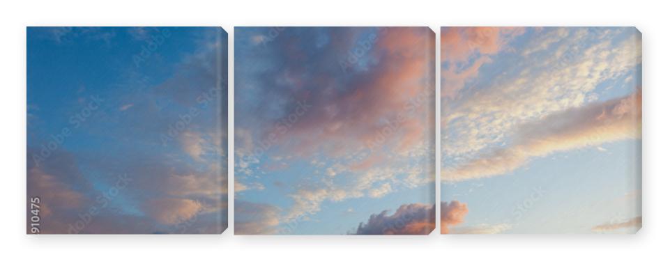 Obraz Tryptyk Gentle Sky Background at