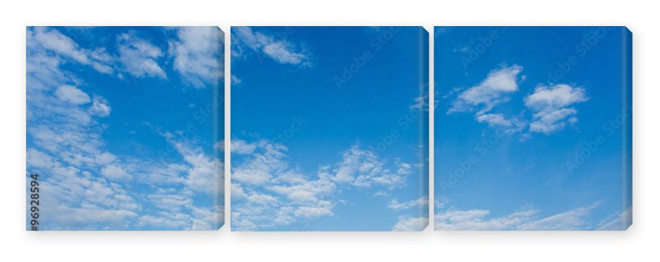 Obraz Tryptyk Clouds and blue sky background