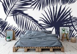 Tapeta Palm leaves silhouette on the