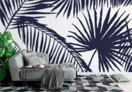 Tapeta Palm leaves silhouette on the