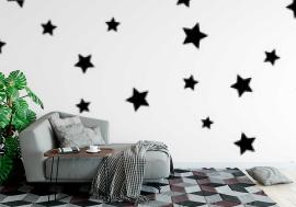 Tapeta Star seamless pattern. Black