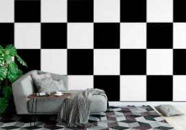 Tapeta Checker Pattern Black and