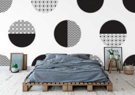 Tapeta Geometric black and white