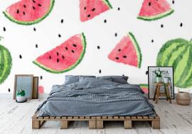 Tapeta Watercolor watermelons
