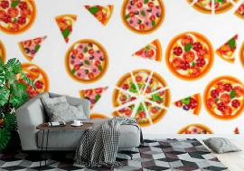 Tapeta Pizza seamless pattern.