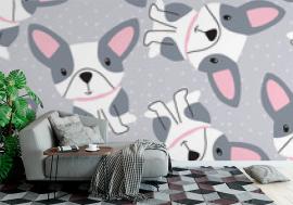 Tapeta seamless french bulldog