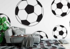 Tapeta Seamless pattern with football