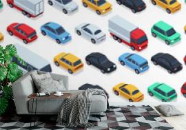 Tapeta Urban cars seamless texture.