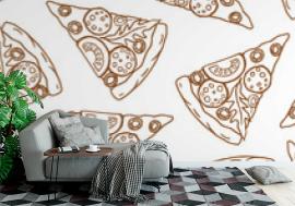 Tapeta Pizza pattern. Vector seamless