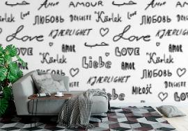 Tapeta Love words pattern