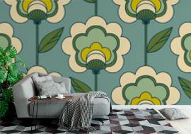 Tapeta seamless retro floral pattern