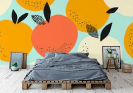 Tapeta seamless pattern with oranges