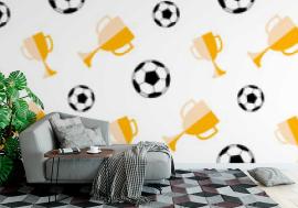 Tapeta Seamless pattern with soccer