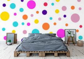 Tapeta Memphis style polka dots