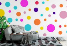 Tapeta Memphis style polka dots