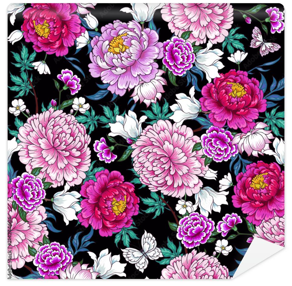Tapeta  Seamless pattern with flowers