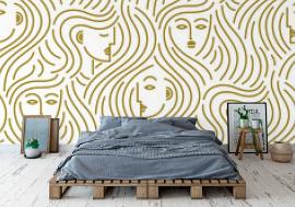 Tapeta Abstract pattern of heads with