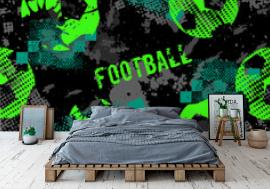 Tapeta Abstract seamless football