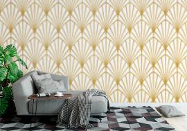 Tapeta Abstract gold art deco pattern