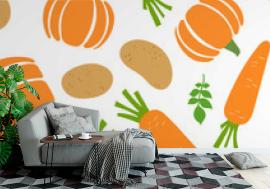 Tapeta Vegetables seamless pattern.